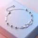 Infinity and beads silver bracelet
